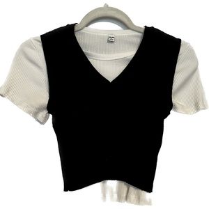 Ribbed Knit Sweater Vest